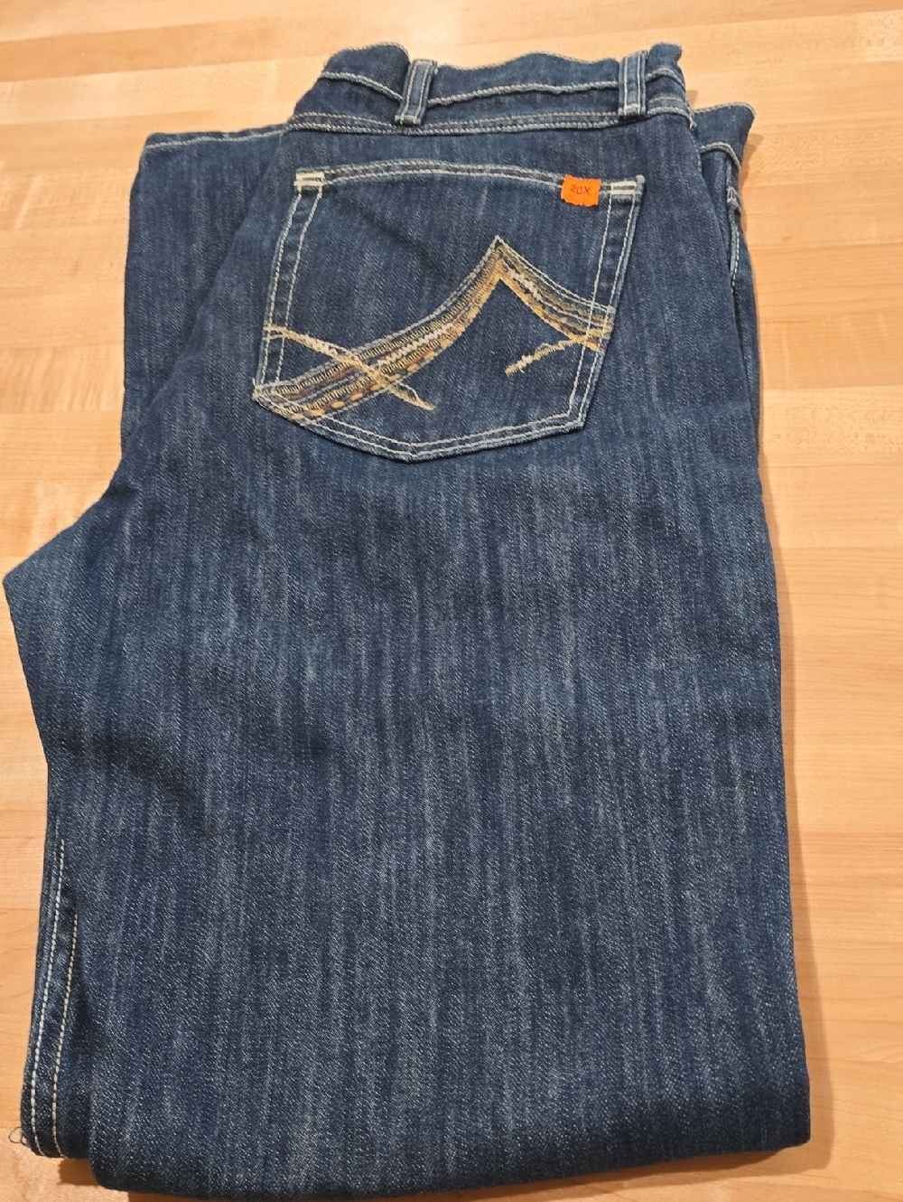 Wrangler 20X FR 36x34 Men's Boot Cut Jeans with Contrast Pocket Stitching